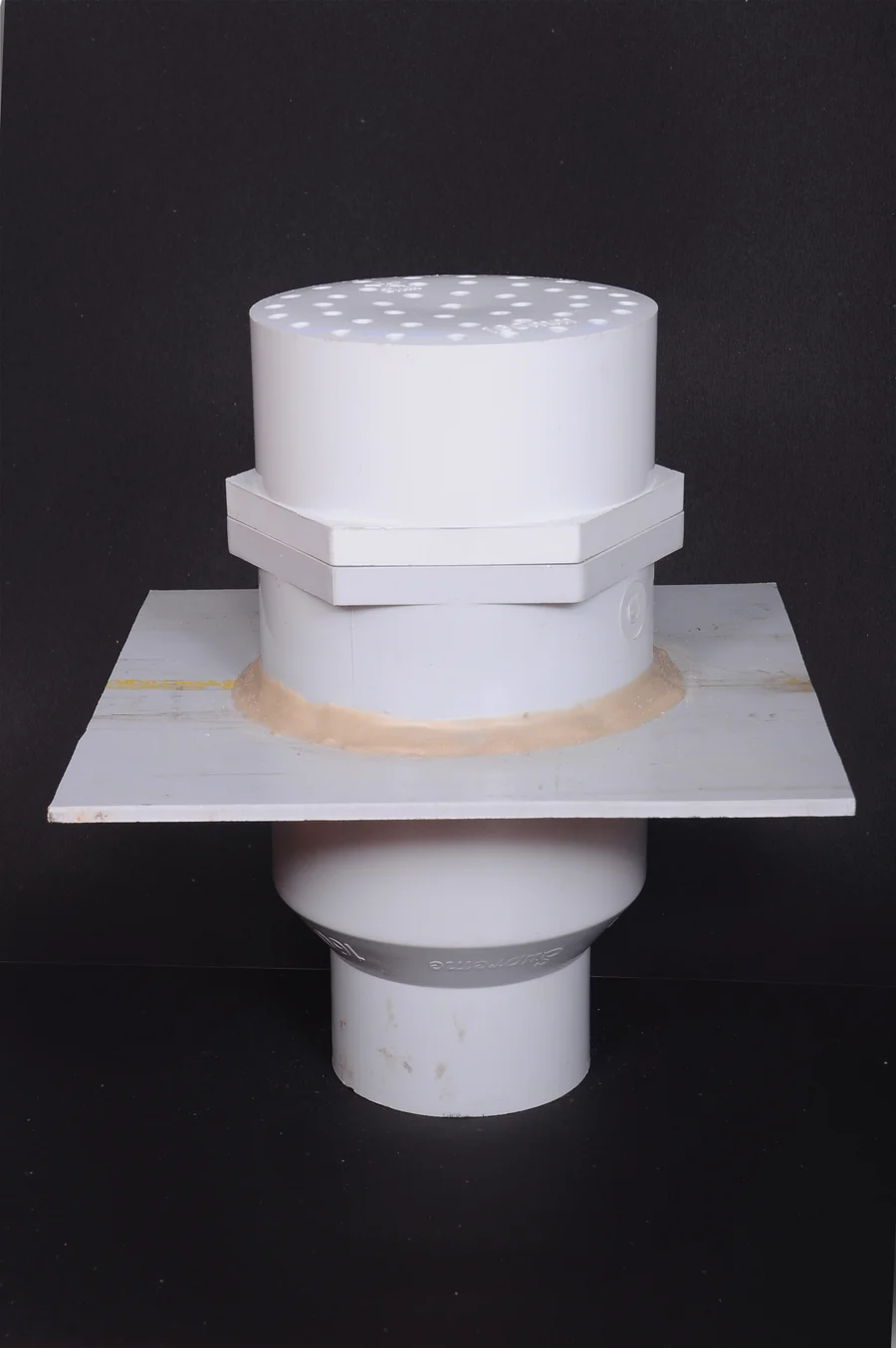 160mm flange type PVC pressure relief valve for canal PCC lining with perforated top